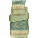 Grüne Blumenmuster Asiatische Bassetti Granfoulard Bettwäsche mit Reißverschluss aus Baumwolle 155x220 