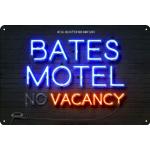 Bates Motel Neonschilder – Vintage-Metall-Blechschild für Zuhause, Bar, Dekoration, 20,3 x 30,5 cm, einzigartige Kunst für Ihre Bar oder Heimdekoration