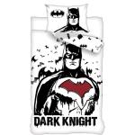 Batman Bettwäsche Kissenbezug 80 x 80 cm und Bettbezug 135 x 200 cm, 100 % Baumwolle