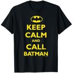 Schwarze Batman Der Joker Keep Calm T-Shirts mit Pinguinmotiv für Herren Größe S 