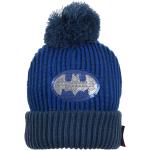 Blaue Batman Kinderbommelmützen & Kinderpudelmützen mit Bommeln für Jungen für den für den Winter 