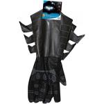 Schwarze Batman Faschingshandschuhe für Herren Einheitsgröße 