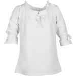Weiße Battle-Merchant Rüschenhemden aus Baumwolle für Damen Größe S 
