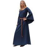 Dunkelblaue Battle-Merchant Maxi Mittelalterkleider aus Baumwolle für Damen Größe XL 