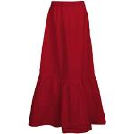 Rote Battle-Merchant Maxi Mittelalterkleider aus Baumwolle für Damen Größe XL 