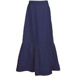 Reduzierte Blaue Battle-Merchant Maxi Mittelalter-Röcke aus Baumwolle für Damen Größe XXL 