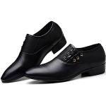 Schwarze Business Hochzeitsschuhe & Oxford Schuhe mit Glitzer mit Schnürsenkel aus Leder rutschfest für Herren Größe 43 für den für den Sommer 