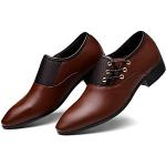 Braune Business Hochzeitsschuhe & Oxford Schuhe mit Glitzer mit Schnürsenkel aus Leder rutschfest für Herren Größe 44 für den für den Sommer 