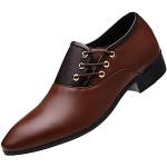 Hellbraune Business Outdoor Schuhe mit Reißverschluss in Breitweite aus Leder für Herren Größe 43 für den für den Winter 