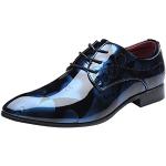 Aquablaue Business Hochzeitsschuhe & Oxford Schuhe mit Schnürsenkel aus Glattleder rutschfest für Herren Größe 49 
