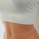 Silberne Elegante Bauchketten & Bikiniketten versilbert 