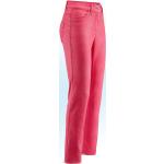 Rote bader High Waist Jeans mit Reißverschluss aus Denim für Damen Größe M 