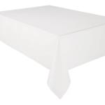 Offwhitefarbene Unifarbene ovale Tischdecken aus Textil 