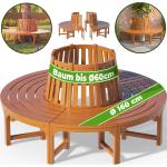 Braune Nachhaltige Runde Baumbänke geölt aus Holz wetterfest Höhe 50-100cm 