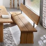 Braune Moderne Franco Möbel Rechteckige Küchenbänke geölt aus Massivholz mit Rückenlehne Breite 150-200cm, Höhe 50-100cm, Tiefe 50-100cm 