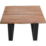 Hellbraune Industrial Möbel Exclusive Rechteckige Baumtische lackiert aus Massivholz Breite 50-100cm, Höhe 0-50cm, Tiefe 50-100cm 