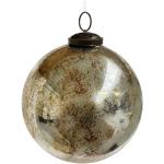 Silberner Antiker Weihnachtsbaumschmuck aus Glas 