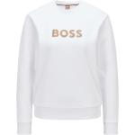 Weiße Gestreifte HUGO BOSS BOSS Bio Nachhaltige Damensweatshirts aus Baumwolle Größe XS 