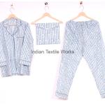 Damenschlafanzüge & Damenpyjamas mit Knopf aus Baumwolle Größe 5 XL für den für den Sommer 