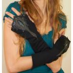 Schwarze Fingerlose Handschuhe & Halbfinger-Handschuhe aus Baumwolle für Herren 
