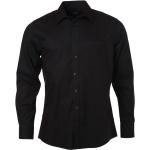 Schwarze Business Langärmelige James & Nicholson Herrenlangarmhemden aus Baumwolle Größe 4 XL 