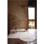 Nudefarbene Lorena Canals Runde Kinderteppiche 120 cm aus Baumwolle 