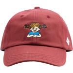 Burgundfarbene Pippi Langstrumpf Snapback-Caps für Kinder 