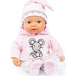 Bayer Design 93844AA Puppe Lisa Magic Eyes, bewegt die Augen, mit Babylauten, interaktiv, sprechend, rosa, 38cm