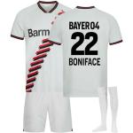 Bayer Leverkusen 23/24 Hause/Auswärts Fußball Trikots Shorts Socken Set für Kinder/Erwachsene, Nr.10 Wirtz, Nr.22 Boniface, Fussball Jersey Trainingsanzug für Junge Herren