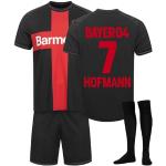 Bayer Leverkusen 23/24 Hause/Auswärts Fußball Trikots Shorts Socken Set für Kinder/Erwachsene, Nr.10 Wirtz, Nr.22 Boniface, Fussball Jersey Trainingsanzug für Junge Herren