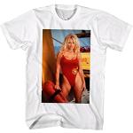 Baywatch Pamela Anderson Mens T T-Shirts Hemden TV Beach Babe Lifeguard CJ Parker Wham Bam White(X-Large)