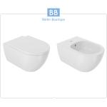 BB ARC Wand WC mit SoftClose WC-Sitz und Wand Bidet, weiÃ matt