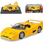 Gelbe Bburago Ferrari F50 Modellautos & Spielzeugautos aus Metall 