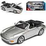 Silberne Bburago Porsche Spielzeug Cabrios aus Metall 