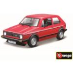 Bburago VW Golf 1 GTI '79, Modellfahrzeug rot, 1:24