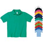 Marineblaue Kurzärmelige Kurzarm-Poloshirts für Kinder mit Knopf aus Baumwolle Größe 164 