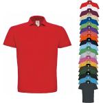 Korallenrote Kurzärmelige B&C Kurzarm-Poloshirts mit Knopf aus Baumwolle für Herren Größe 4 XL 