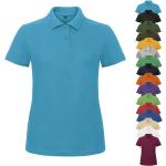 Braune B&C Damenpoloshirts & Damenpolohemden mit Knopf aus Baumwolle Größe M 