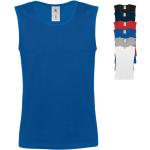 Royalblaue Gesteppte B&C T-Shirts aus Baumwolle für Herren Größe L 