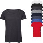 Royalblaue Kurzärmelige B&C T-Shirts aus Baumwollmischung für Damen Größe XS 