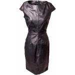 Be Noble Lederkleid Maxima Designkleid in einer raffinierten Schulterpartie, schwarz, schwarz