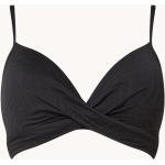 Schwarze Unifarbene Beachlife Bikini-Tops aus Polyamid mit Bügel für Damen Größe S 