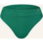 Grüne Beachlife High Waist Bikinihosen Gesmokte aus Polyamid für Damen Größe M 