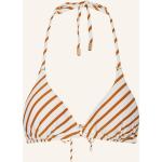 Cremefarbene Beachlife Triangel-Tops aus Polyamid ohne Bügel für Damen Größe S 