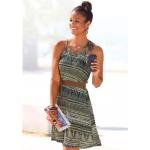Schwarze BEACH TIME Sommerkleider mit Cutwork aus Jersey für Damen Größe XS 