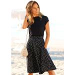 Schwarze Gepunktete BEACH TIME Mini Minikleider & kurze Kleider aus Jersey für Damen Größe XS 
