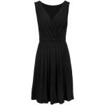 Schwarze Elegante Ärmellose BEACH TIME Wickelkleider aus Jersey für Damen Größe XS für den für den Sommer 