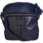 Blaue Bear Design Messenger Bags & Kuriertaschen mit Reißverschluss aus Leder für Damen 