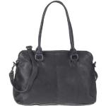 Bear Design Shopper »Bona«, Handtasche, Umhängetasche, Damen Schultertasche 38cm, knautschiges weiches Leder, schwarz, black