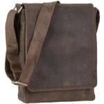 Braune Bear Design Messenger Bags & Kuriertaschen aus Leder für Herren 